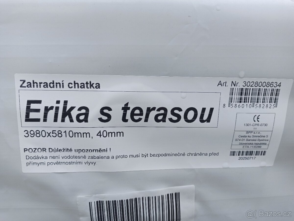 Nová zahradní chatka „Erika s terasou“ – nerozbalená - 3