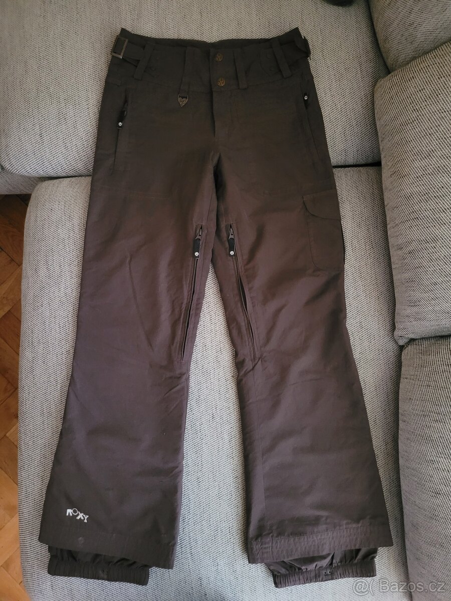 Dámské hnědé lyžařské kalhoty zn. Roxy, vel. S - 3