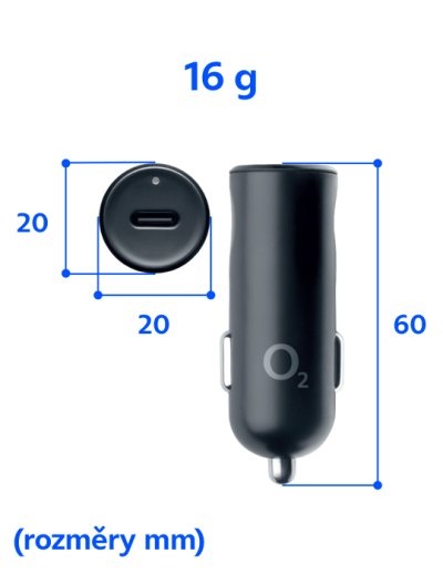 Nová USB-C nabíječka do auta 25W 3.0A - 3