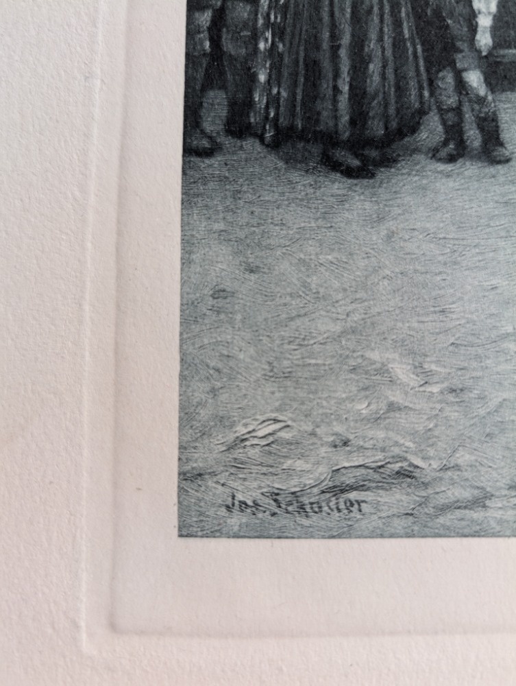 Umělecký list s tiskem+Dvojstránka časopis,císařFJ - 3