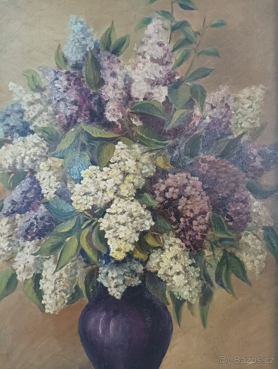 OBRAZ OLEJ NA DESCE - SIGNOVÁNO - 3