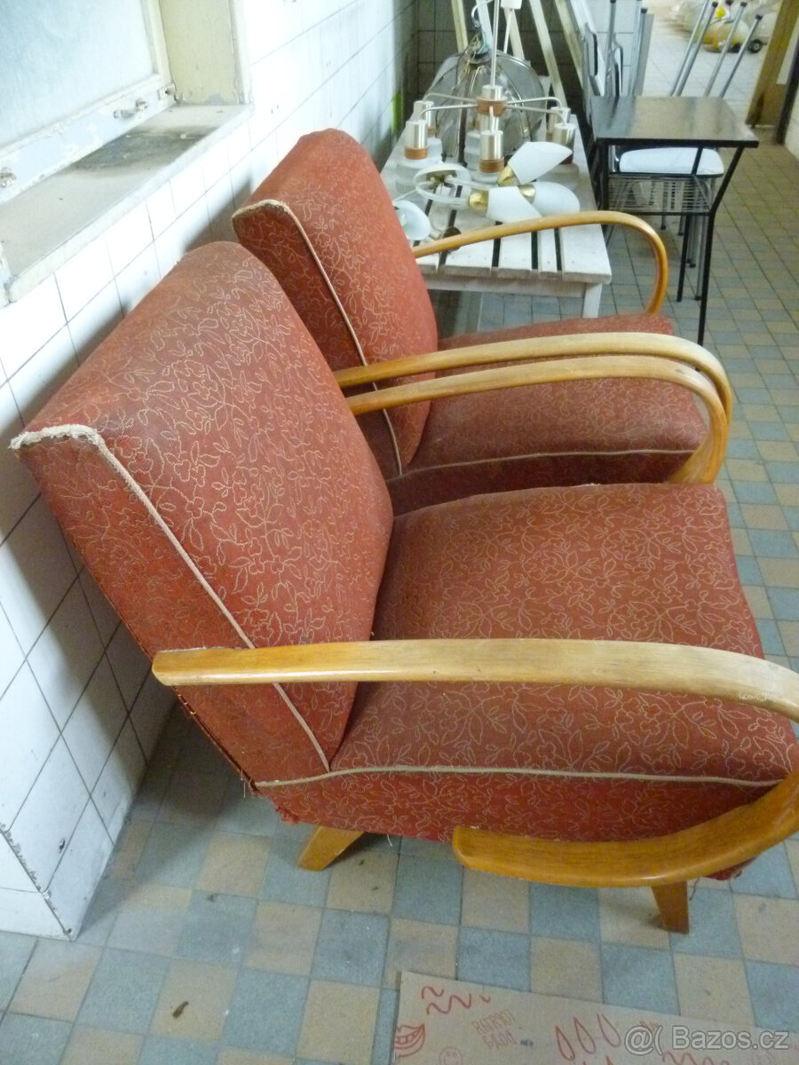 Halabala křesla k renovaci 4 ks - 3