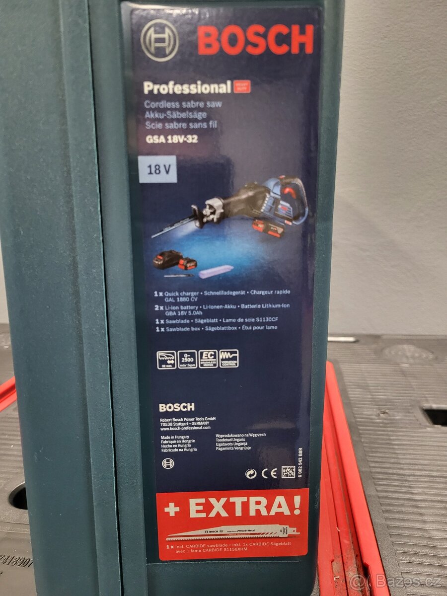 BOSCH Aku ocaska GSA 18V-32 Professional - 3