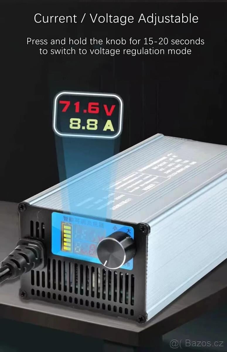 Nastavitelná nabíječka 42-88V 2-15A li-ion, lifepo4 13S 20S - 3