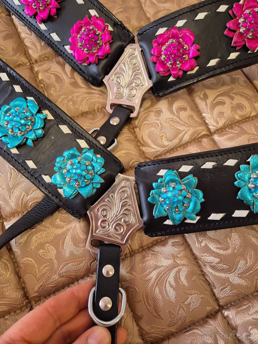 Krásné zdobené kožené poprsníky - 3
