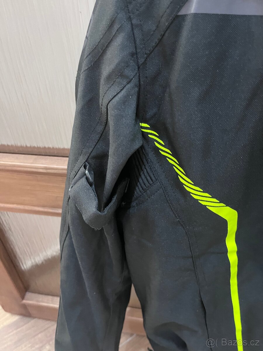 Bunda na motorku Ozone Delta IV černo-fluo žlutá - 3
