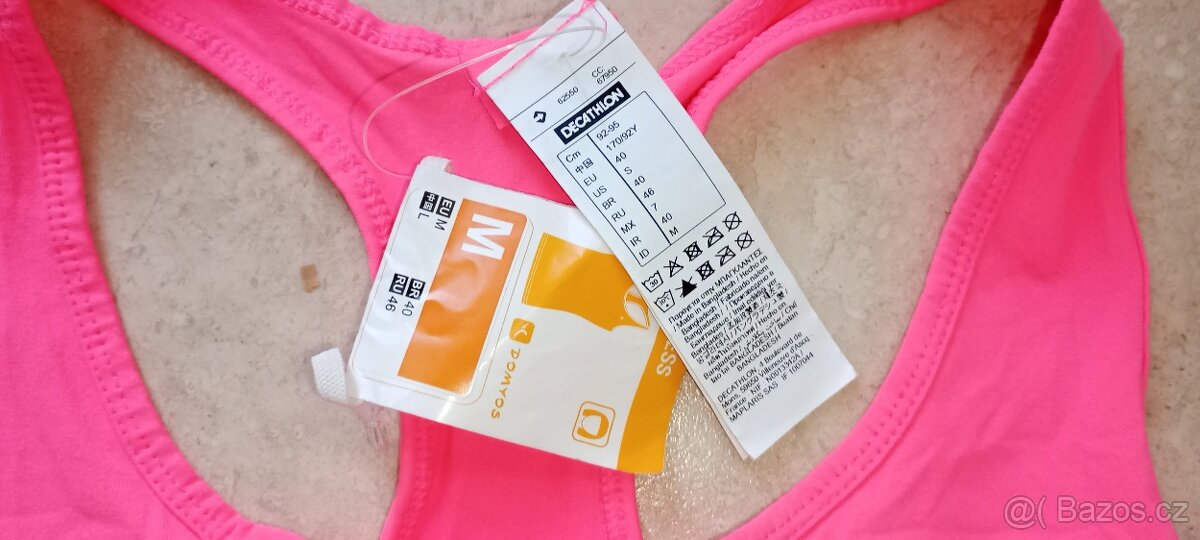 Funkční sportovní tílko, top Domyos, vel. M - 3