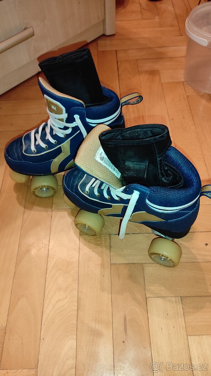 Rio Roller Varsity Modré/Zlaté Trekové brusle Vel.37 - 3