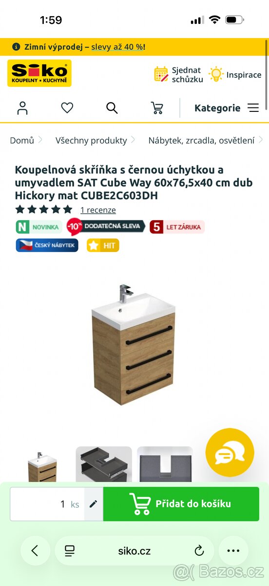 Koupelnova skrinka, jako nova - 3