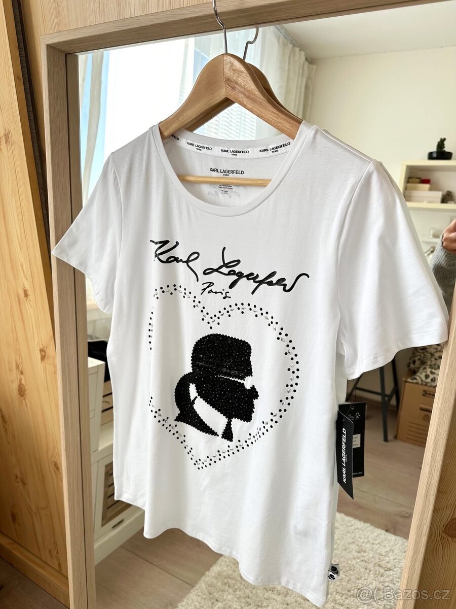 KARL LAGERFELD BÍLÉ TRIČKO - 3