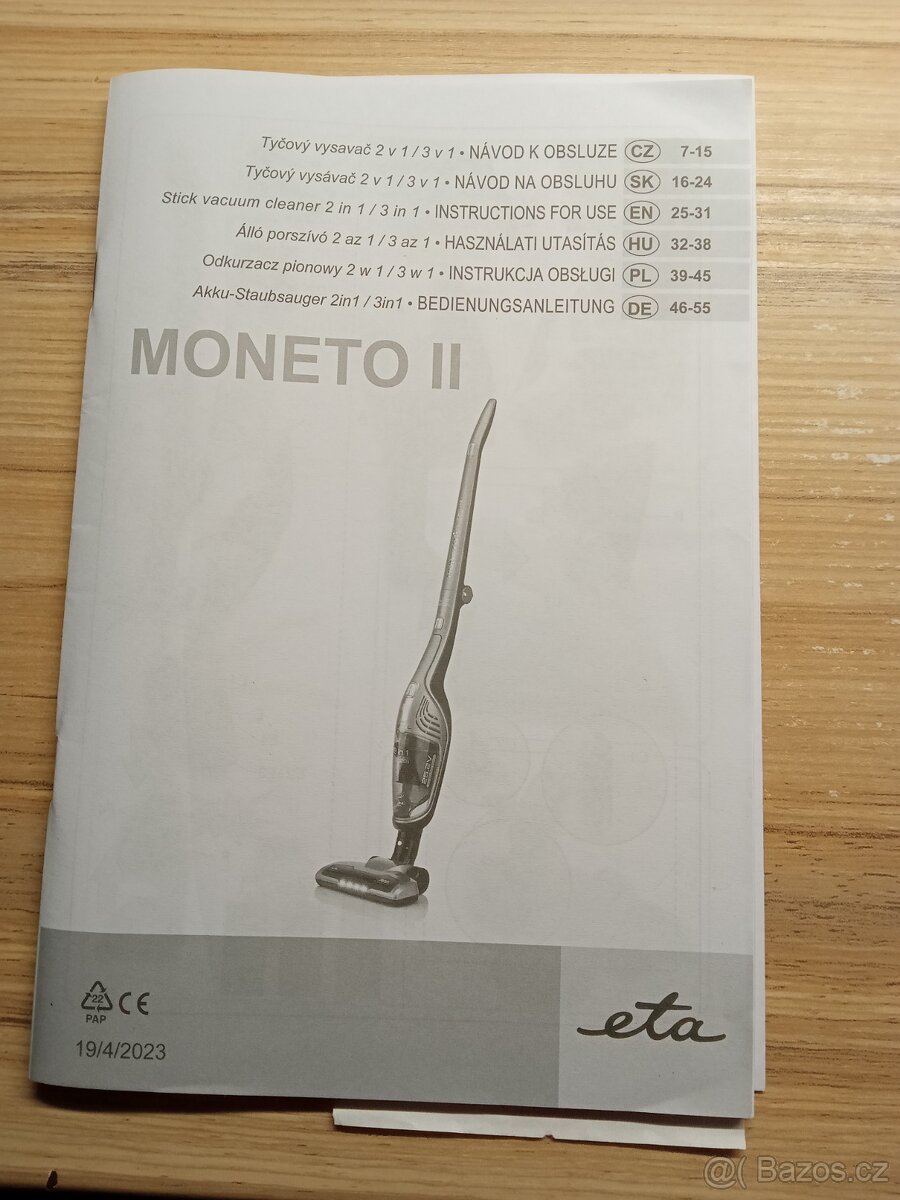 Tyčový vysavač ETA 2v1 - 3