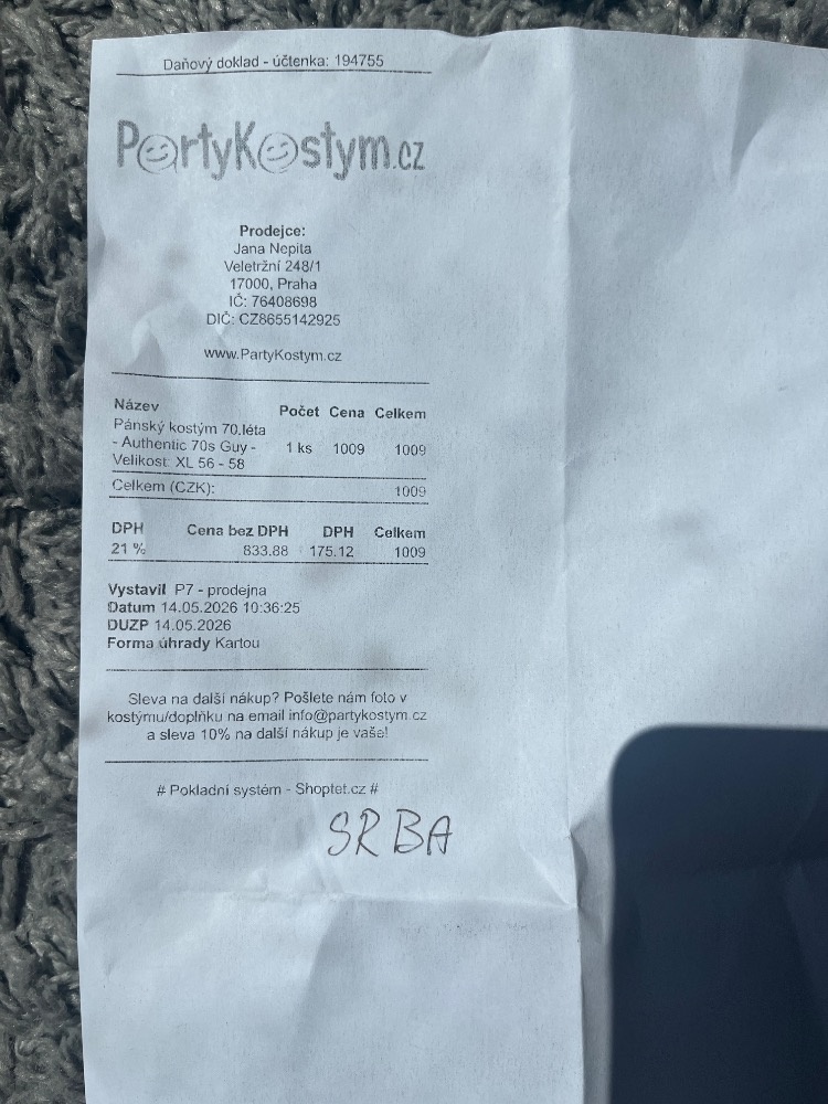 Kostým muž 70. léta vel. XL - 3