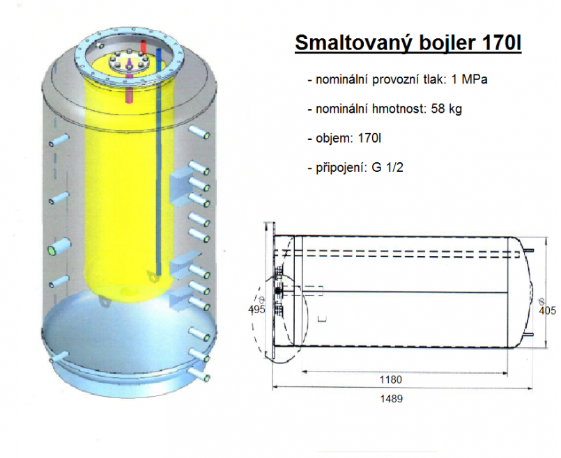 Akumulační nádrž - smaltovaný bojler - 3