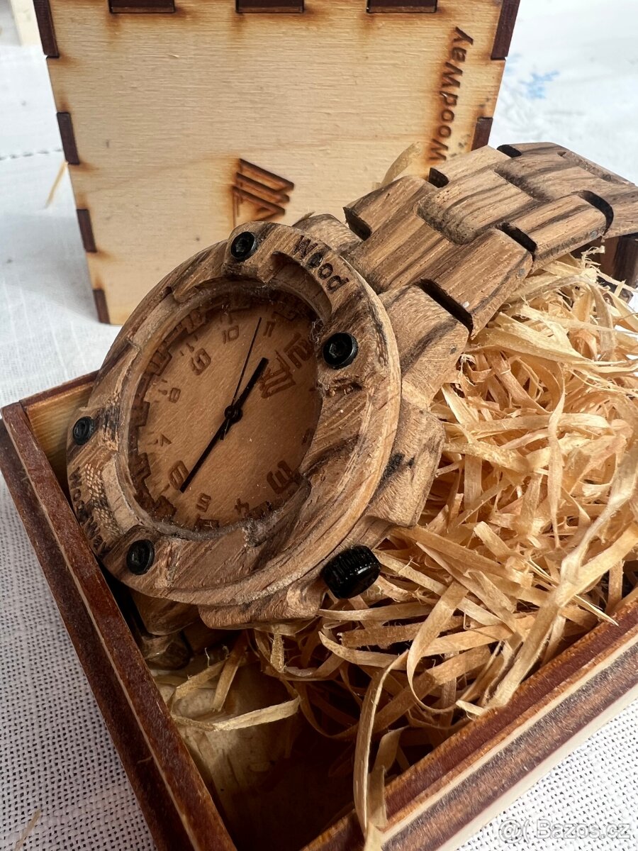 Dřevěné hodinky typ LINE - nové - 3