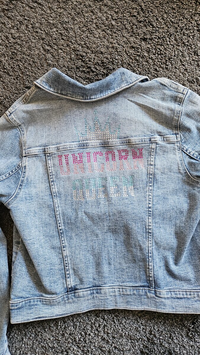 Dívčí džínová bunda H&M vel. 158 - 3