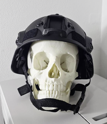 REALISTICKÝ model lidské lebky, 3D tisk - 3