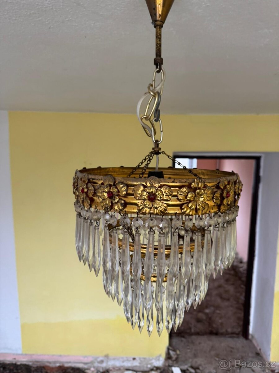 Starý křišťálový lustr - 3