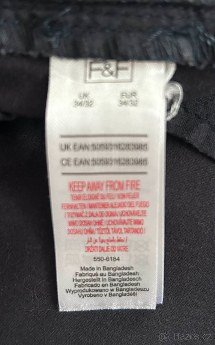 Prodám pánské kalhoty F&F vel.34/32 - 3