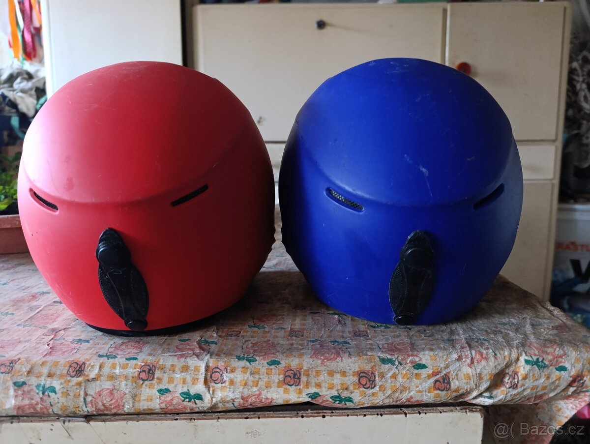 Dětská lyžařská helma XS (53-54), modrá a červená - 3