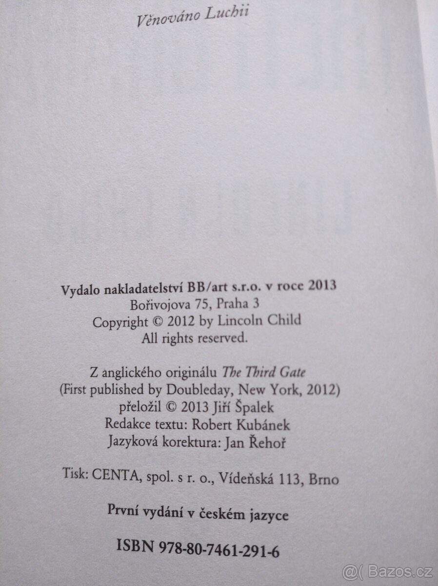 Třetí brána - Lincol Child - 3
