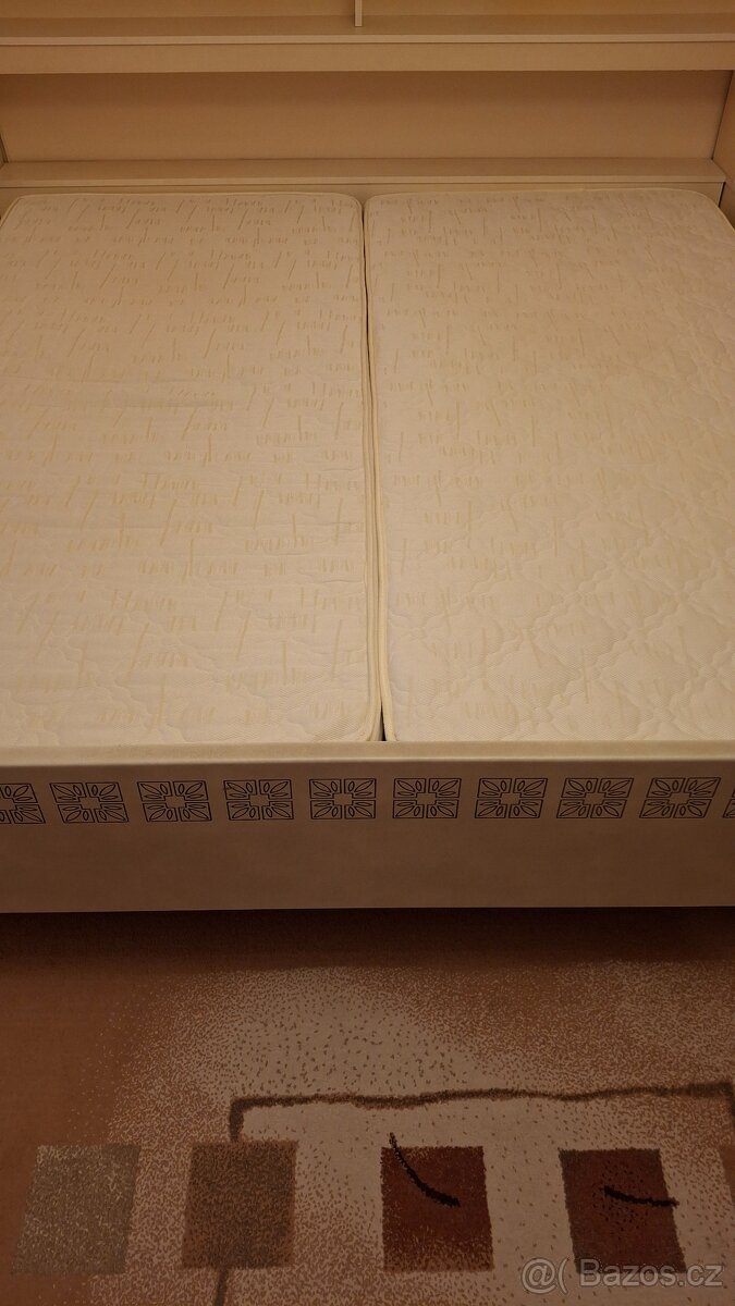 retro postel, včetně roštu a matrací - 3