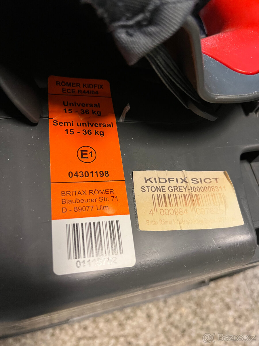 Prodám dětskou autosedačku Britax Römer KIDFIX s isofixem 15 - 3