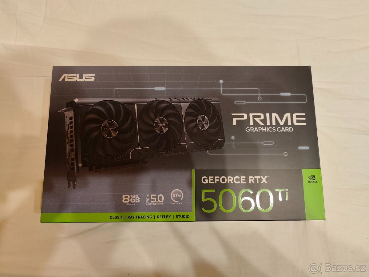 ZÁNOVNÍ, V ZÁRUCE GPU ASUS PRIME nVIDIA GeForce RTX 5060 Ti - 3