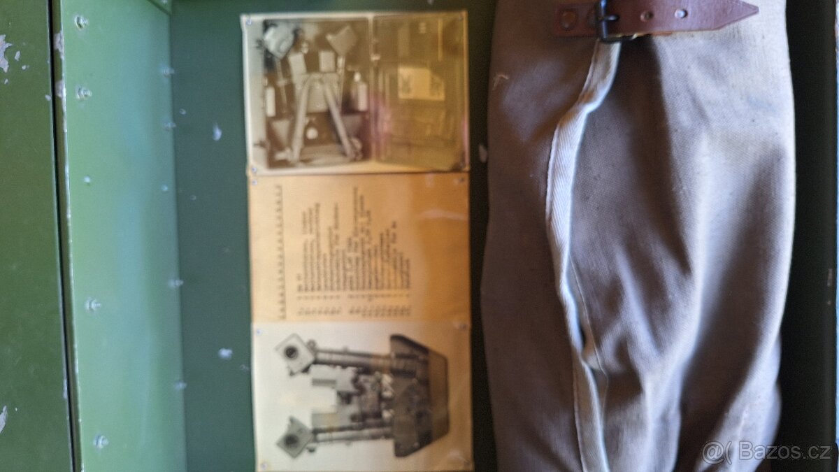 Starý vojenský dálkoměr Em - 61 - DDR s příslušenstvím - 3