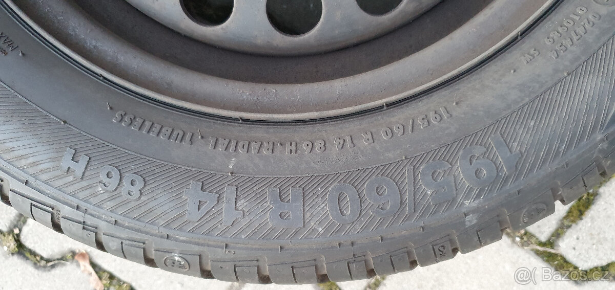 195/60/14 - letní pneu a disky - 3