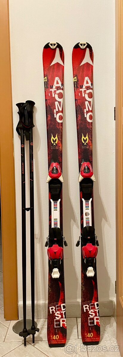 Lyže ATOMIC 140cm+hůlky 110cm - 3