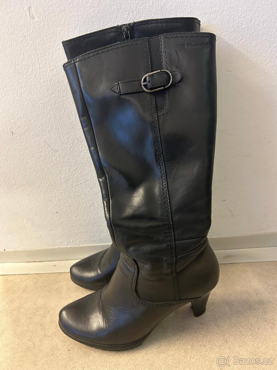 Dámské elegantní vysoké kozačky - Tamaris, vel. 38 - 3