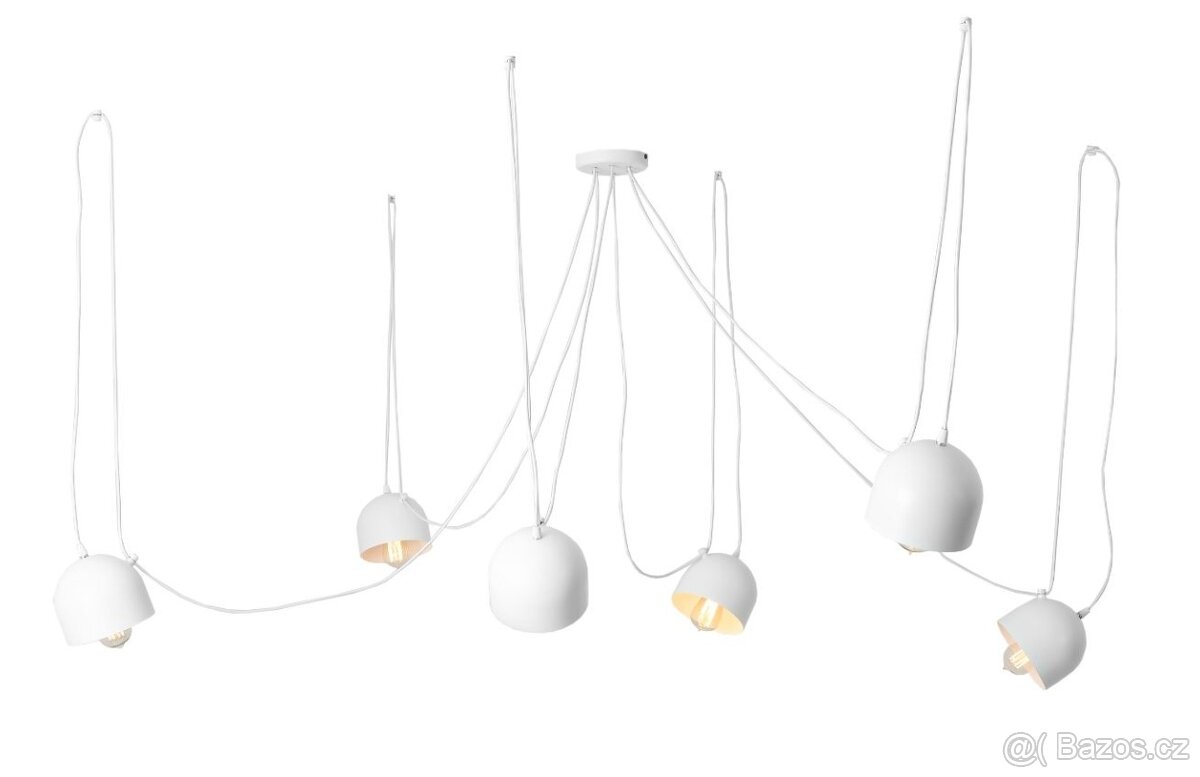 Nordic Design bílé závěsné světlo Pop 6 - 3