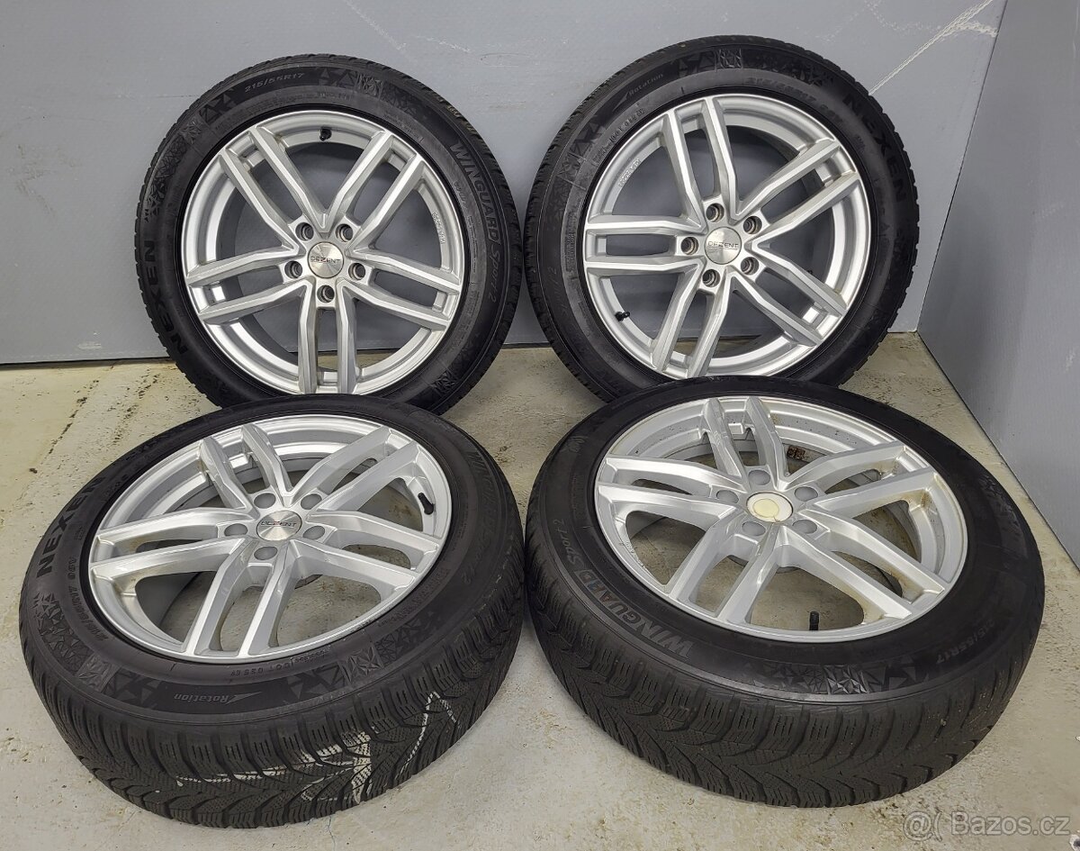Alu kola Dezent 17" 5x112 zimní pneu 5-5,5mm - 3