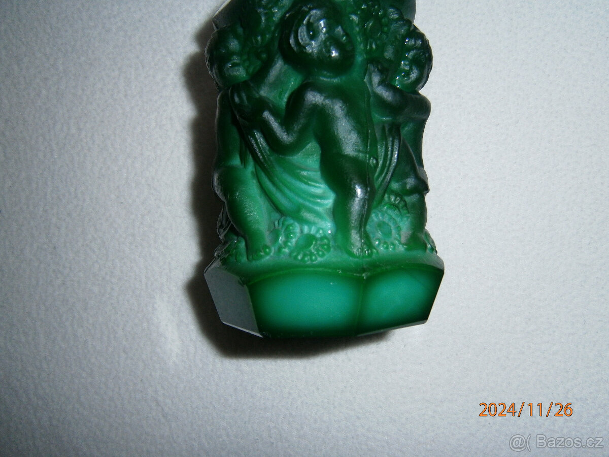 vázička - malachitové sklo - 3