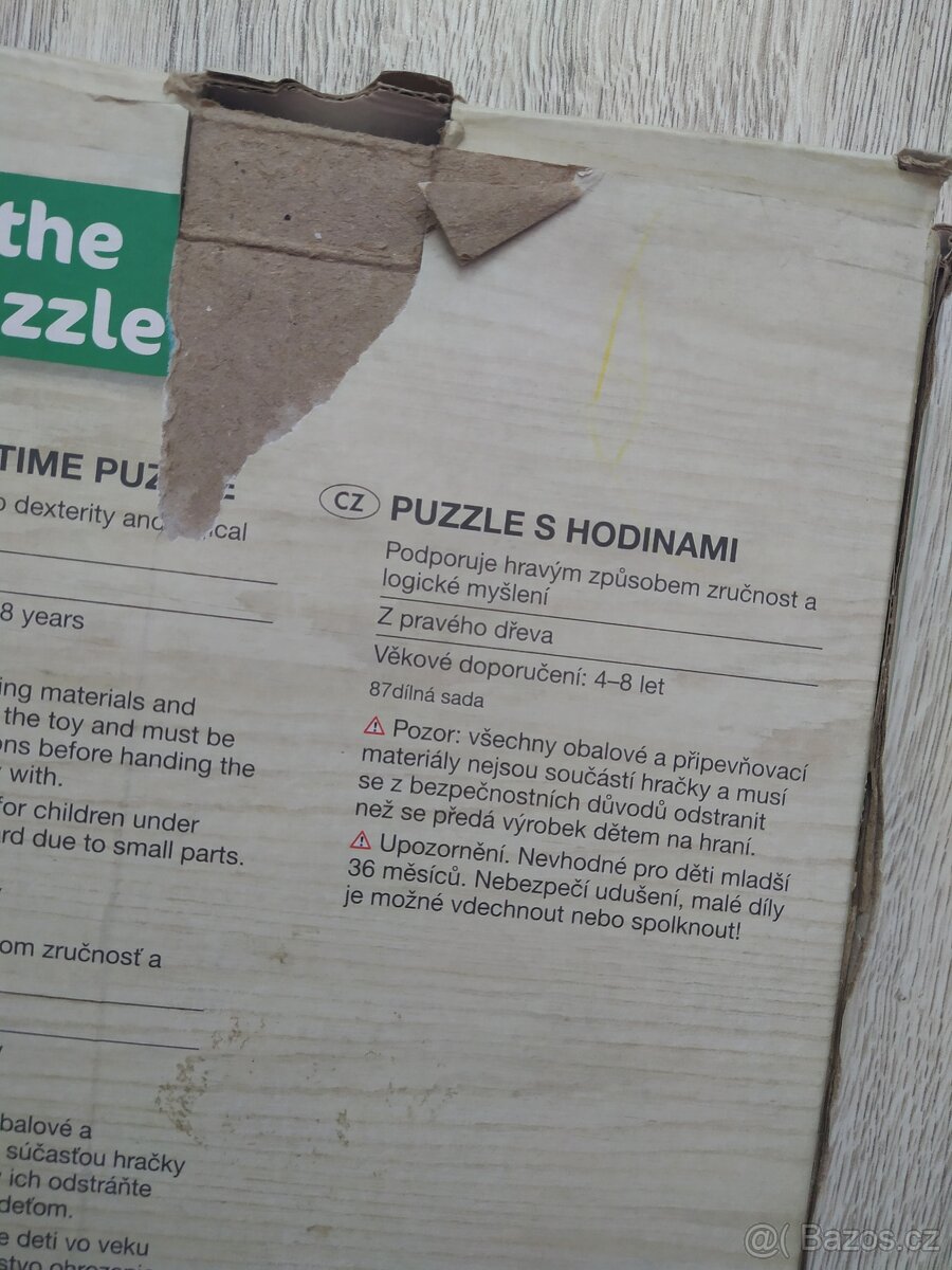 Dřevěné puzzle s hodinami Playtive - 3