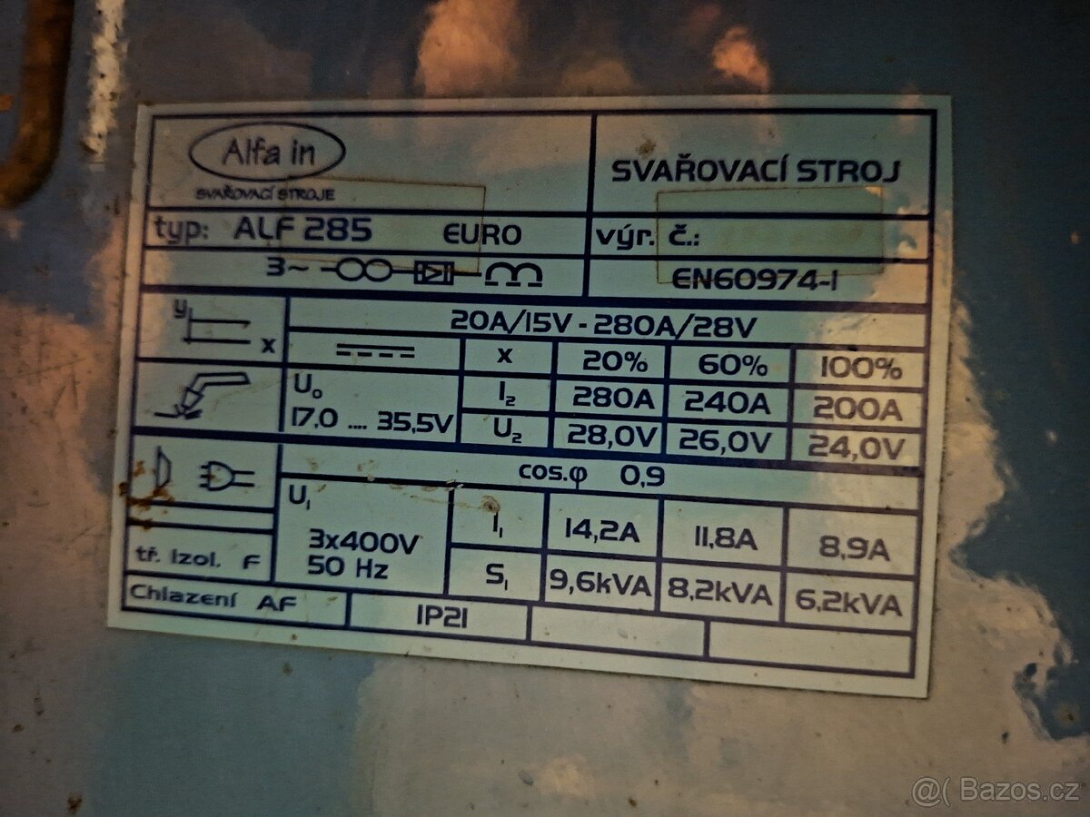 Svářečka, Alfa in - 3