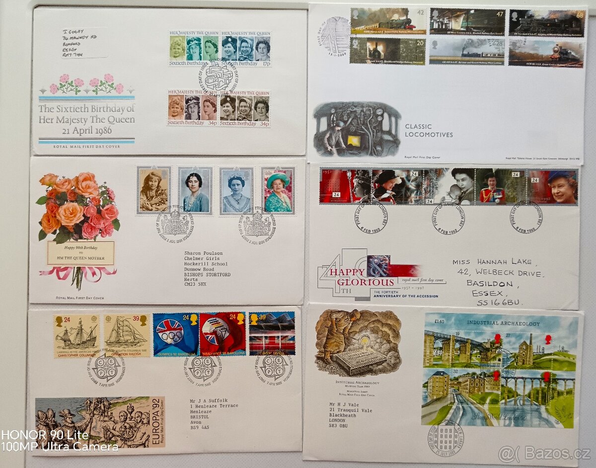 10x obálky FDC - Anglie. 3. - 3