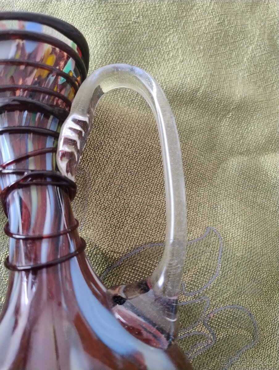 DESIGNOVÁ SKLENĚNÁ VÁZA / KARAFA - 3