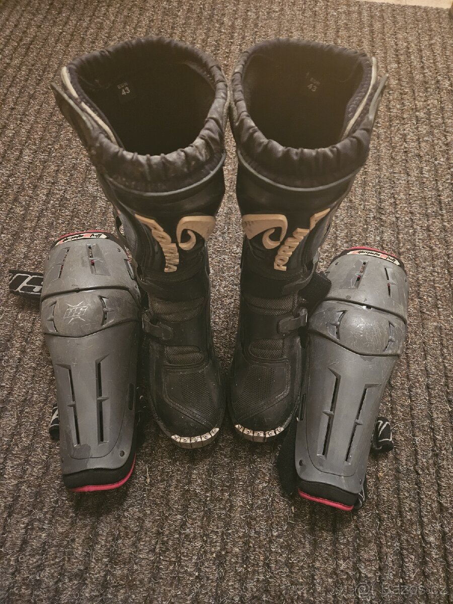 Boty na motocross + chrániče kolen+páteřák - 3