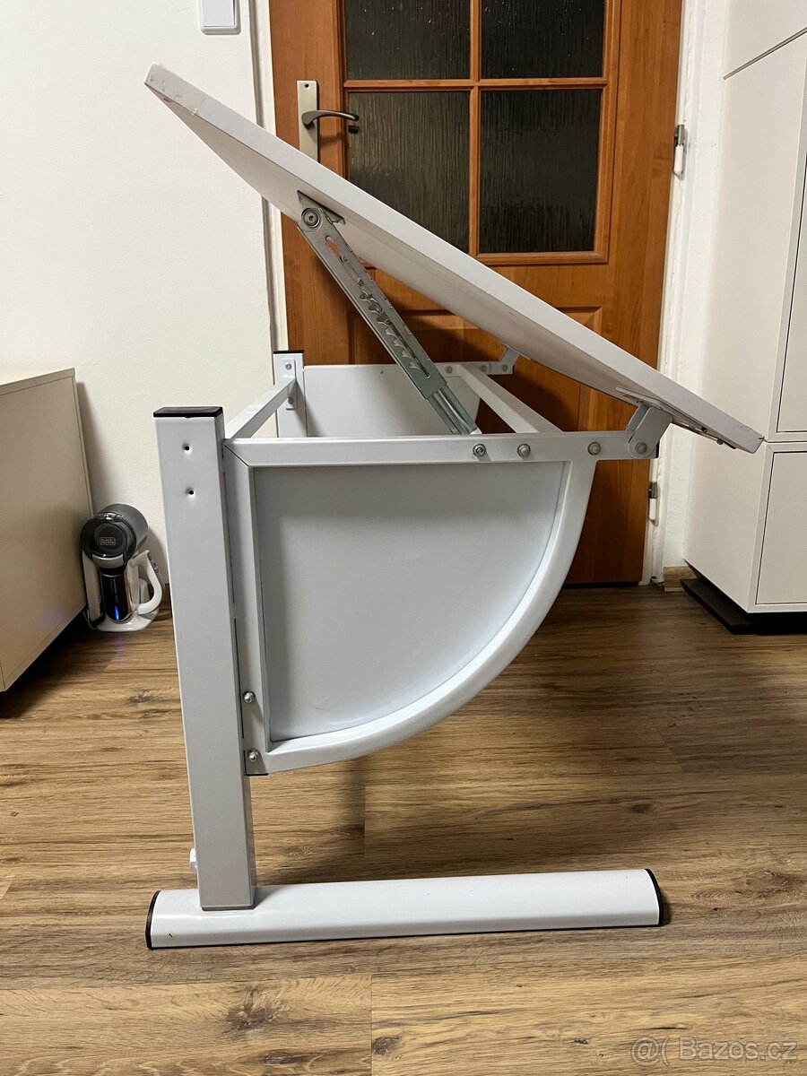 Dětský rostoucí psací stůl, bílý - 3