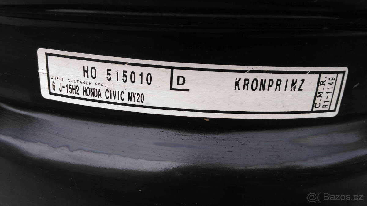 ocelový disk HONDA CIVIC 01-06 6JJx15 H2, 4x100x56, ET 45 - 3