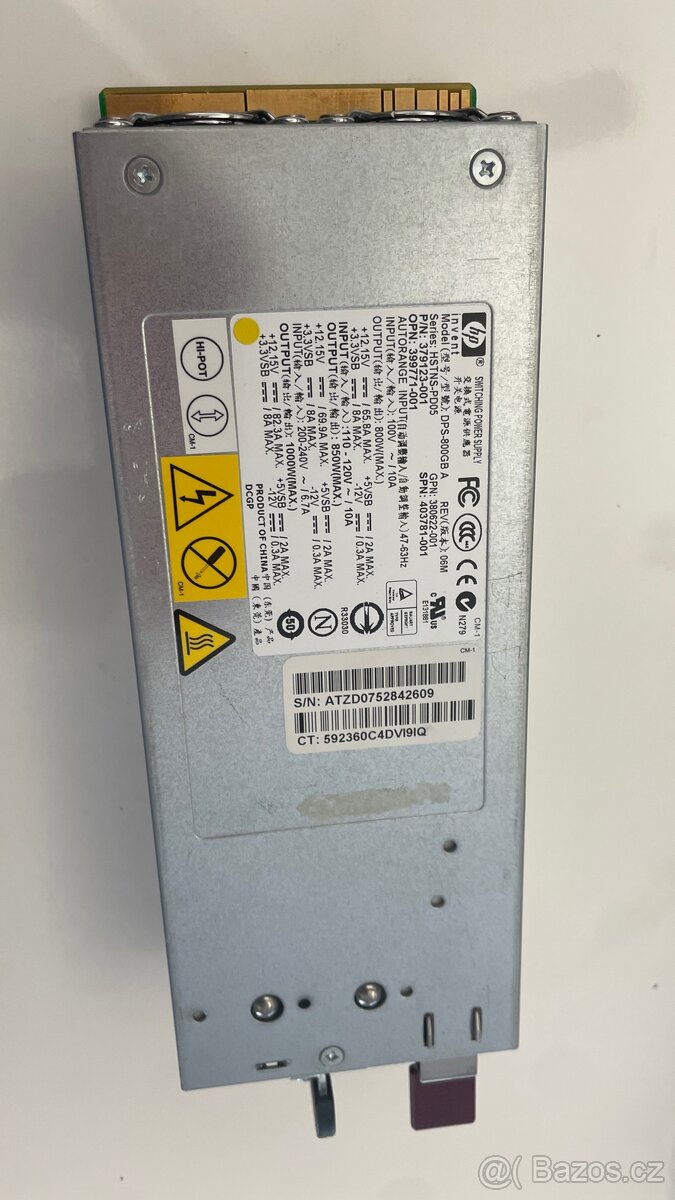 Serverový zdroj HP 1000W - 3