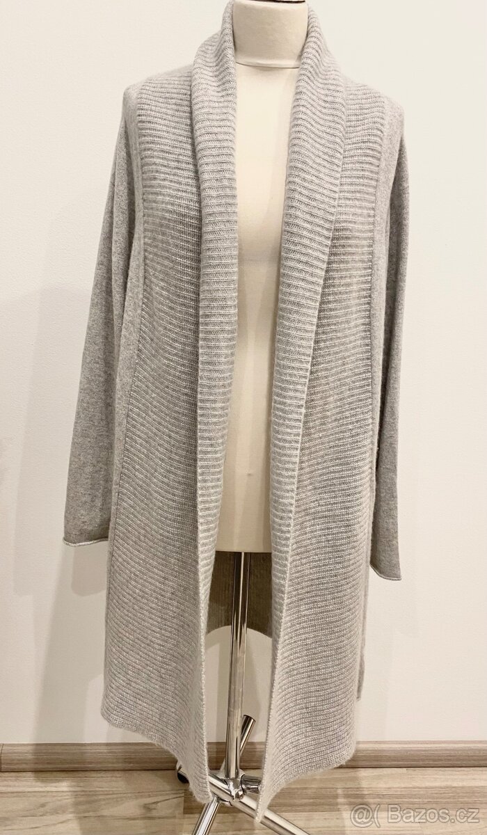 Kašmírový dlouhý svetr 100%kašmír, kardigan přehoz - 3