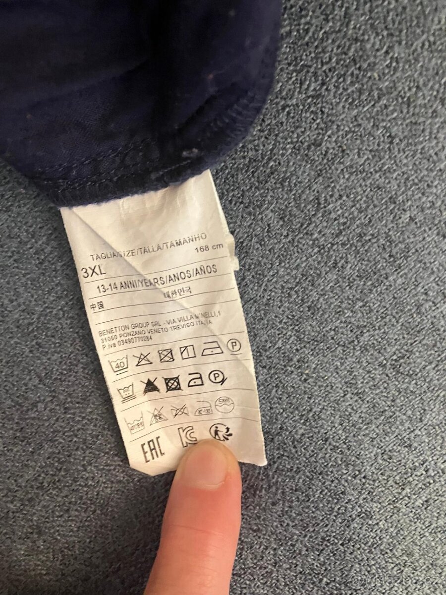 Modré kalhoty zn. Benetton vel. 168 - 3