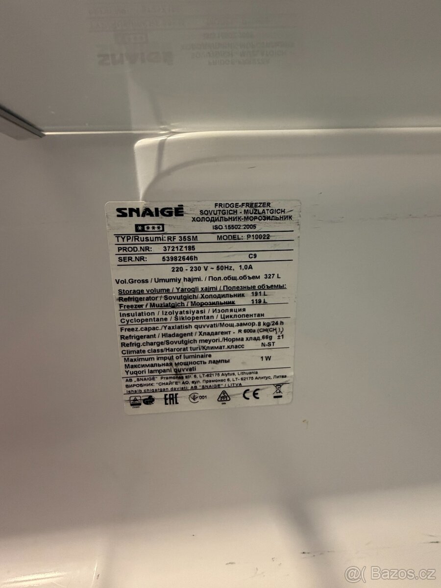 Lednice s Mrazákem Snaige RF35SM - 3