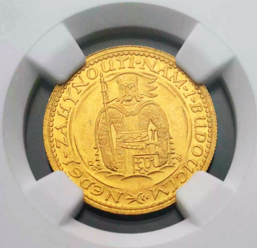 Svatováclavský dukát 1935, certifikace NGC MS 65 - 3