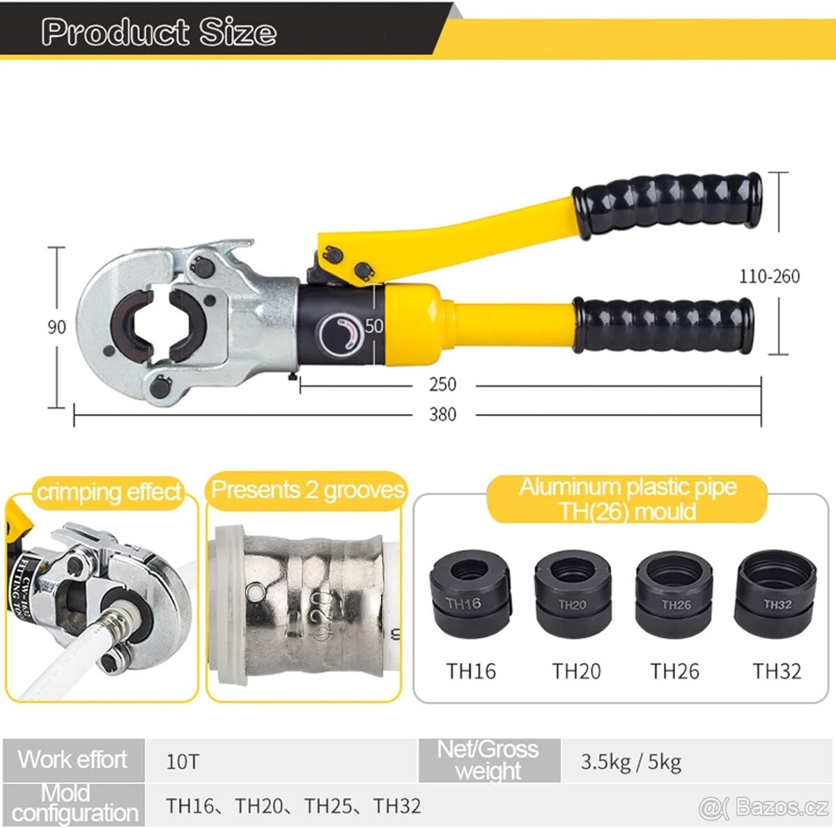 Hydraulické lisovací kleště na ALPEX fitinky - 3