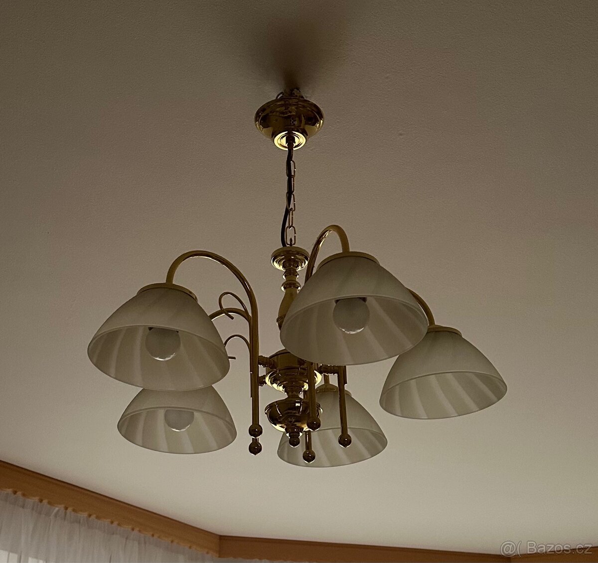 Lustr zlaty 5 ramen - 3