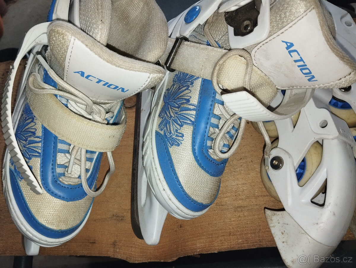 prodám dívčí univerzální lední i inline brusle vel. 29-32 - 3