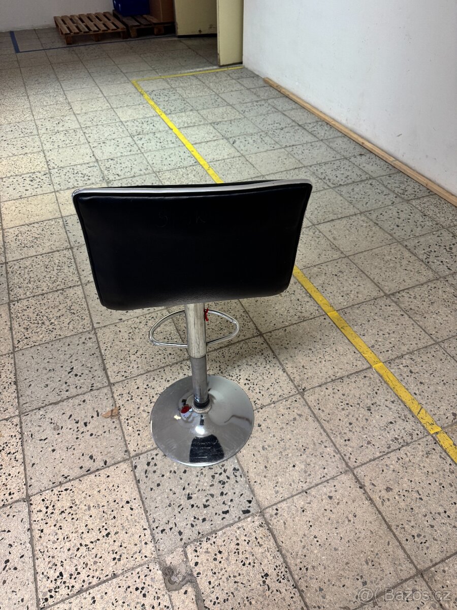 barová židle černá NOVÁ sada 2ks - 3